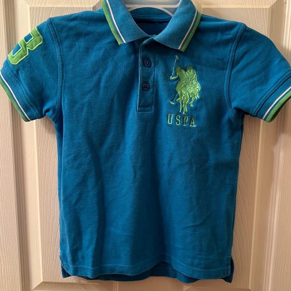 U.S. Polo Association Boys short sleeve polo in size 3 or 4T, tags removed